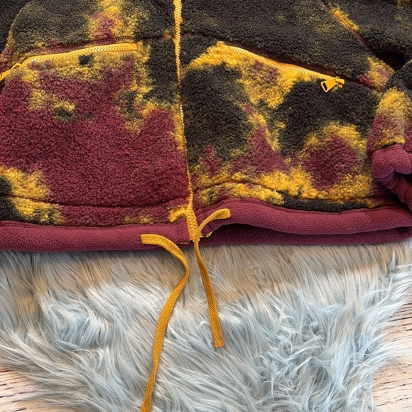 NWOT BP Tie Fye Fleece Cropped Hooded Jacket sz XS - Picture 6 of 9